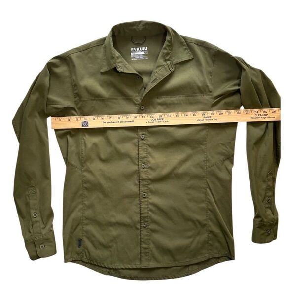 KUIU Antero Wicking Makspec Toray Green Long Sleeve Button Down Shirt Size M - Picture 4 of 7